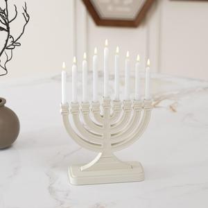M62333 Candelabro de Hanukkah de siete o nueve cabezas, lámpara aromática, molde de silicona para velas de yeso y resina - Product Image 3