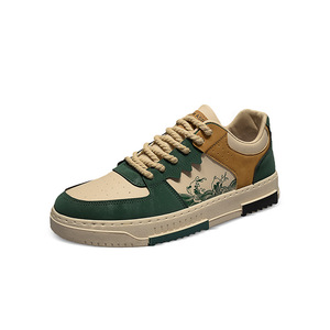 Chaussures de sport décontractées pour hommes, nouvelle collection 2025, grandes tailles, tendance, respirantes, pour le skateboard, été et hiver, en cuir véritable - Product Image 5