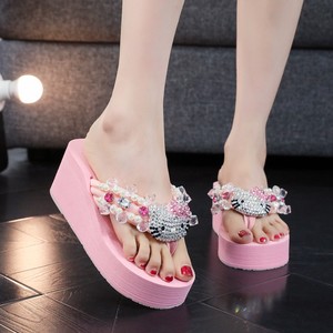 Infradito da <span class=keywords><strong>donna</strong></span> Bohemian 2026: Nuove Ciabatte con Zeppa Rialzata per Esterni, alla Moda - Product Image 1
