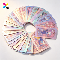 Cartes de tarot personnalisées écologiques et recyclables avec boîte, jeu de tarot de dessin animé, cartes de guidance spirituelle pour la divination, les rituels, les jeux de société