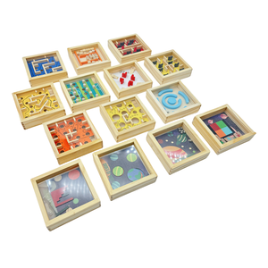 Mini jouets d'équilibre de jeu de <span class=keywords><strong>labyrinthe</strong></span> en bois de promotion - Product Image 2
