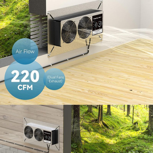 Ventilateur axial mural EC 100-240V 220CFM 3000RPM avec pales en fonte, acier inoxydable, faible bruit, économie d'énergie, télécommande électrique - Product Image 2