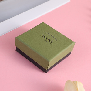 Caja de joyería de color verde oliva sólido con diseño de cielo y tierra, caja de embalaje de joyería de alta gama para anillos y pendientes, caja de embalaje para pulseras - Product Image 4