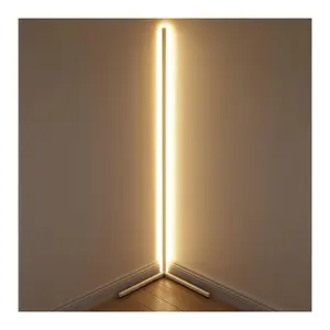 Lampe d'angle LED verticale en aluminium, bande lumineuse, réglable, éclairage intelligent, luminaire décoratif d'intérieur, idéal pour une chambre à coucher