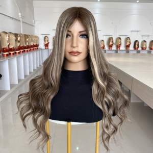 100% Virgin Russian Human Hair <b>Lace</b> <b>Top</b> Wig for <b>White</b> Women Cuticle Aligned HD Transparent <b>Lace</b> Color #RH3-12 - Product Image 1