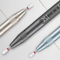Perceuse à ongles électrique professionnelle de haute qualité rechargeable 35000 tr/min, moteur en acier inoxydable brossé, rotation avant/arrière