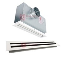 Royal Havc Tools Grilles d'alimentation en air d'équilibrage de pression en acier galvanisé Ventilation d'échappement d'air de plafond Boîte de plénum pour distributeur