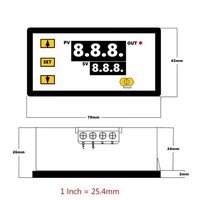 W3230 20A LED affichage Thermostat régulateur de température numérique pour DC12V/24V AC110V-220V Modules électroniques pour chauffage/refroidissement