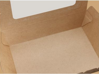 Boîte d'emballage de beignets en papier à emporter de qualité alimentaire personnalisée avec fenêtre transparente