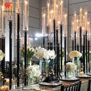 Décorations de table en forme de queue de poisson lisses, bougeoirs en métal doré, candélabres en métal, centres de table pour décoration de mariage - Product Image 4