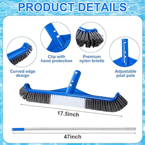 4 kits <span class=keywords><strong>de</strong></span> limpieza <span class=keywords><strong>de</strong></span> azulejos <span class=keywords><strong>de</strong></span> <span class=keywords><strong>piscina</strong></span> incluyen cepillo <span class=keywords><strong>de</strong></span> <span class=keywords><strong>piscina</strong></span> con poste cepillo <span class=keywords><strong>de</strong></span> acero inoxidable con mango piedras pómez para <span class=keywords><strong>piscina</strong></span> - Product Image 3