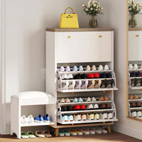 Armoire à chaussures italienne avec portes Design moderne Étagère à chaussures en bois pour la maison Offre Spéciale de meubles de salon Vente en gros