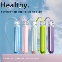 Yixin Nouvelle Corde à sauter portable en PVC écologique pour fitness aérobie, réglable, avec poignée à revêtement diamanté