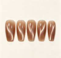 Pigment magnétique en aluminium effet œil de chat 9D marron caramel métallisé 5-100 microns GuanZun pour vernis à ongles en gel, salon et manucure DIY