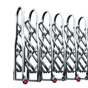 Barrière de contrôle des foules manuelle coulissante en acier inoxydable, la plus vendue, pour la sécurité routière scolaire – Clôture accordéon temporaire durable et facile à utiliser - Product Image 2