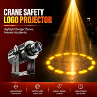 Projecteur LED personnalisé 300W pour zone de danger de grue, signalisation d'avertissement industrielle, signalisation de sécurité, lampe projecteur Gobo pour chantier