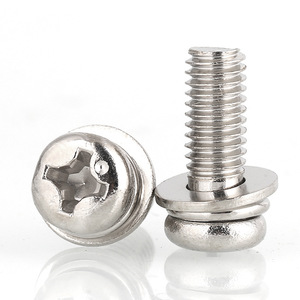 Offre Spéciale Prix Usine Vis Combinées à Tête Pan Nickelées M2 M3 M4 M5 M6 Système Métrique pour Vis SEMS Diverses Tailles - Product Image 1