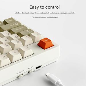 AK35i V3 <span class=keywords><strong>Keyboard</strong></span> mekanis nirkabel/berkabel, <span class=keywords><strong>Keyboard</strong></span> Gaming nirkabel 1/3 Mode <span class=keywords><strong>104</strong></span> tombol dengan layar 2.4G/BT/berkabel - Product Image 4