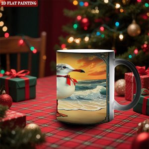 Frosted Black 11oz <b>Ceramic</b> <b>Mug</b> Heat Sensitive Blank Cup For Company Client Annual Souvenir - Product Image 2