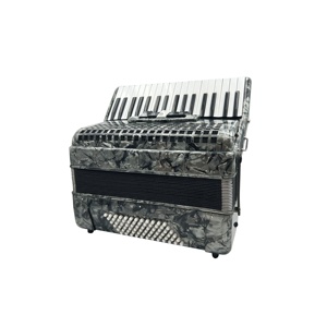 Acordeón de Teclado de Piano Profesional SEASOUND de 34 Teclas y 72 Bajos JP3472B OEM Gris Madera Roja Portátil 5 Registros Cromático - Product Image 5