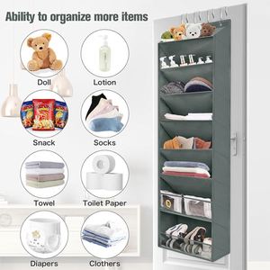 Heavy-Duty Over Door Shoe Organizer <b>Large</b> Deep Pocket Foldable Design Easy Hanging Closet Wall Storage Boxes <b>Bins</b> - Product Image 6