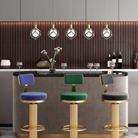 Tabouret de bar pivotant et réglable en hauteur avec dossier, style moderne et luxueux, idéal pour la maison ou comme tabouret de caisse – Tendance actuelle