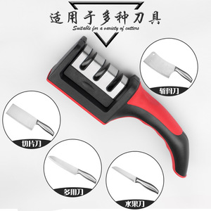 Kitchen Knife Sharpener Three Section Manual Multi Grit Fine Grinding For Tungsten Steel Knives - Product Image 2
