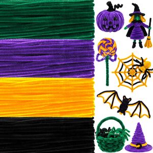 Kit d'activités créatives modernes pour enfants, à faire soi-même, avec brossettes en polyester pour la création d'ornements en forme de crème glacée et de décorations de fête d'anniversaire - Product Image 5