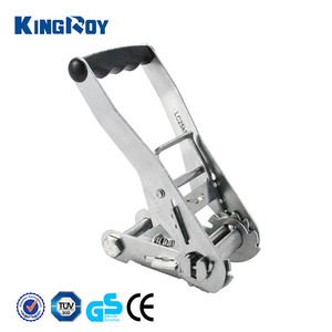 Sangle d'arrimage à cliquet en acier galvanisé KingRoy 50 mm 5T, boucle de sangle d'arrimage à cliquet, résistance à la rupture de 5000 kg, poignée de sac en alliage de zinc, sécurité des marchandises - Product Image 3