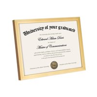 HOMCO 8.5x11 "11x14" A5 A4 A3 A2 A1 Diploma çerçeve özelleştirilebilir altın resim çerçevesi belge çerçevesi lise Diploma ekran için