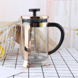 Cafetière à piston <span class=keywords><strong>en</strong></span> <span class=keywords><strong>verre</strong></span> borosilicate avec cadre <span class=keywords><strong>en</strong></span> acier inoxydable, <span class=keywords><strong>verre</strong></span> résistant à la chaleur, cafetière à piston moderne - Product Image 2