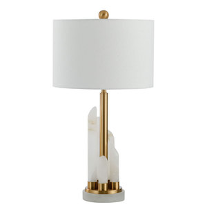 Lámpara de Mesa de Diseño Minimalista Posmoderno para Sala de Estar, Dormitorio, Mesita de Noche, Estudio, Hotel, Villa, Bar, con Decoración de Mármol - Product Image 1