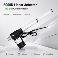 THCOO 12V 24V DC Brush High Force 6000N Aktuator Linear Elektrik dengan Remote Kontrol Nirkabel untuk Tempat Tidur Medis dan Tempat Tidur Pintar