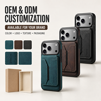 Étui de téléphone magnétique en similicuir PU personnalisé OEM/ODM Denior avec sensation de peau et chargement sans fil pour Apple 17/16/15/14/13 Series