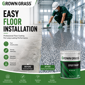 Revêtement liquide époxy autolissant bicomposant GROWN GRASS, haute dureté, résistant aux produits chimiques, pour sols d'entrepôts et d'ateliers - Product Image 3