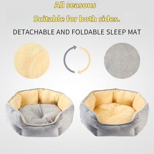 Лидер продаж, четырехсезонный фланелевый экологически чистый диван для домашних животных, съемная кровать для собак, популярная прочная картонная коробка, Прямая продажа с завода - Product Image 4