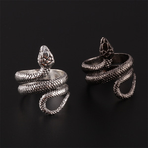 JOYA hediye ayarlanabilir <span class=keywords><strong>Vintage</strong></span> Punk hayvan yılan yüzük Retro sürüngen yılan kadınlar için alaşım düğün takısı erkekler ve kadınlar için - Product Image 6