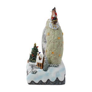 Reindeer Sleigh <strong>Christmas</strong> LED Moon Water Lantern Indoor Decoration With Xmas Tree Moving and Music <strong>Village</strong> Inner Scene - Product Image 6