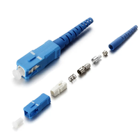 Conector SC PC dúplex con Bota de 2mm y cuerpo monomodo azul