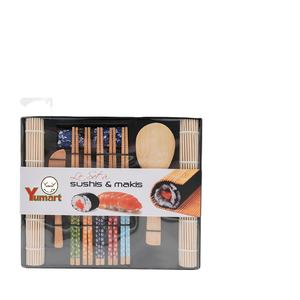SPL Yumart <span class=keywords><strong>Kit</strong></span> de <span class=keywords><strong>sushi</strong></span> à emporter pour la préparation de sushis comprenant <span class=keywords><strong>sushi</strong></span> nori et tapis en bambou - Product Image 1
