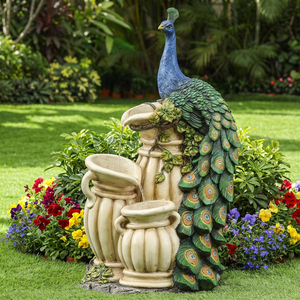 Fuente de Mesa Moderna de Lujo para Interiores/Exteriores, <span class=keywords><strong>Cascada</strong></span> <span class=keywords><strong>Solar</strong></span> de PVC de $2.5, para Patio, Jardín, Escritorio, Feng Shui, Navidad - Product Image 1