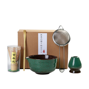 All'ingrosso 5 pezzi giapponese giappone cerimoniale di grado Matcha accessori per tè scatole ciotole in ceramica strumenti Matcha Kit frusta Set scatola - Product Image 1