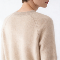 Pull en cachemire personnalisé de haute qualité pour femmes, col rond, pull en tricot uni pour le printemps et l'hiver, pull-over