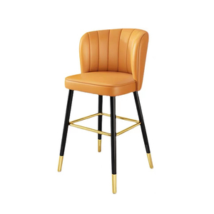 Tabouret <span class=keywords><strong>de</strong></span> <span class=keywords><strong>Bar</strong></span> <span class=keywords><strong>de</strong></span> luxe, <span class=keywords><strong>chaise</strong></span> <span class=keywords><strong>de</strong></span> comptoir en cuir, avec pied en métal, <span class=keywords><strong>de</strong></span> style moderne, pour la maison, - Product Image 6
