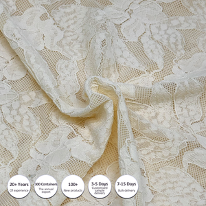 उच्च अंत डिजाइन के लिए जटिल पुष्प-पैटर्न नायलॉन फीता कपड़े, 92% नायलॉन 8% स्पैन्डेक्स - Product Image 2