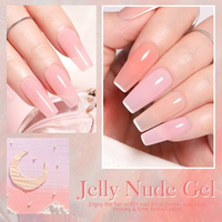 BORN PRETTY 250g Gel Polish Translucide Rose Blanc Lacté Nude Rechargeable Semi-Permanent Soak Off UV Vernis à Ongles