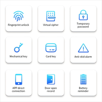 Serrure intelligente numérique à empreintes digitales pour porte en bois, antivol, sans clé, électrique, avec application Wi-Fi Tuya, en alliage d'aluminium noir CN ZHE