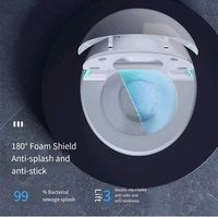 Toilette intelligente avec design mignon en forme d'œuf, bidet de salle de bain, siège chauffant, vente chaude