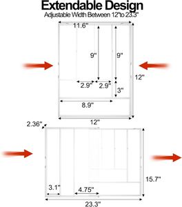 <b>Small</b> Transparent Stretchable Modern Simplicity <b>Drawer</b> Storage Plastic Divider PET Wardrobe Kitchen Bathroom Food Underwear - Product Image 2