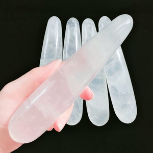HY New Top Venda Natural Polido Limpar Quartz Crystal Wands Massagem Para Cura E Brinquedo Do Sexo Das Mulheres - Product Image 1